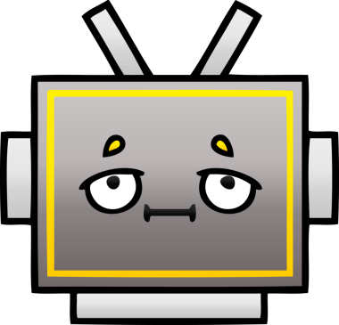 Bir insan tarafından çizilmiş robot kafasının gölgeli çizimi