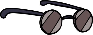 Bir insan tarafından çizilmiş karalama gözlüğü.