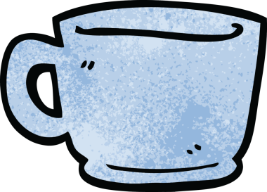 Bir insan tarafından çizilmiş çay fincanı karalaması.