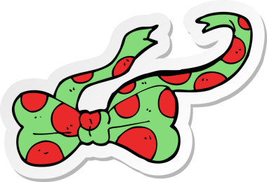 Bir insan tarafından çizilmiş karikatür papyonunun çıkartması.