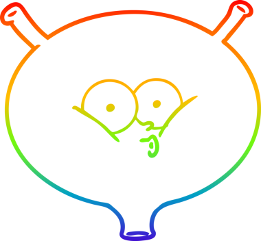 Bir insan tarafından çizilmiş karikatür mesanesi çizimi.