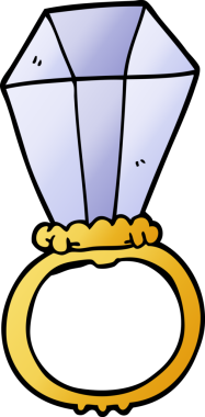 Bir insan tarafından çizilmiş karalama nişan yüzüğü.