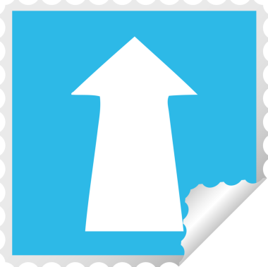 Bir insan tarafından çizilmiş kare soyulmuş tuhaf çizgi film oku.