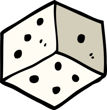 Bir insan tarafından çizilmiş karalama dövme zar sembolü