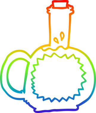 gökkuşağı gradyanı çizimi bir insan tarafından çizilmiş bir çizgi film şeridi