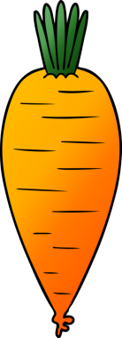 Bir insan tarafından çizilmiş havuç.