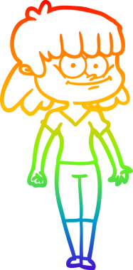 Bir insan tarafından çizilmiş gülümseyen bir karikatür çizimi.