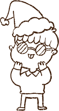 Bir insan tarafından çizilmiş Noel Adamı Kömürü