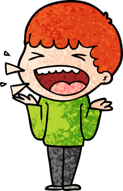 Bir insan tarafından çizilmiş gülen adam.