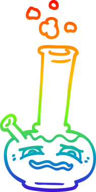 gökkuşağı gradyan çizimi bir insan tarafından çizilmiş bir çizgi film nargilesi