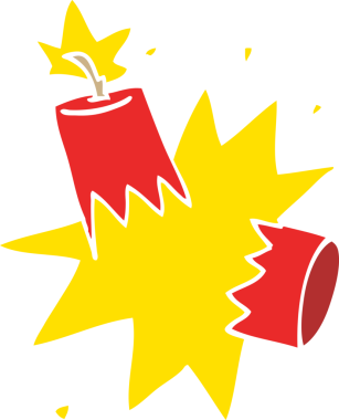 Bir insan tarafından çizilmiş karalama dinamiti.