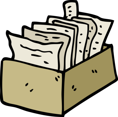 Bir insan tarafından çizilmiş dosyaların karalama kutusu.