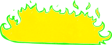 Bir insan tarafından çizilmiş karikatür, ürkütücü ateş sınırı.