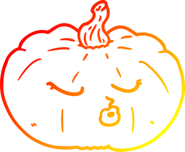 Bir insan tarafından çizilmiş bir çizgi balkabağı çizimi