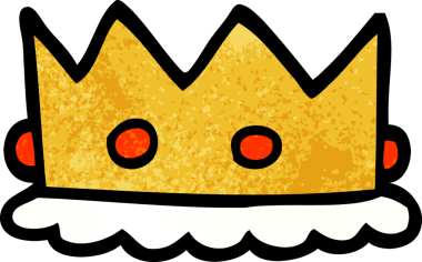 Bir insan tarafından çizilmiş kraliyet tacını karala