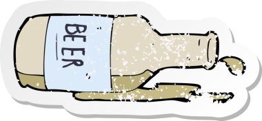 Bir insan tarafından çizilmiş bir çizgi filmin gerilimli çıkartması.