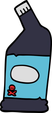 Bir insan tarafından çizilmiş karalama çamaşır suyu temizleyicisi.