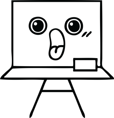 Bir insan tarafından çizilmiş beyaz bir karikatür.