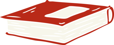 Bir insan tarafından çizilmiş kırmızı bir günlüğün el çizimi karalaması.