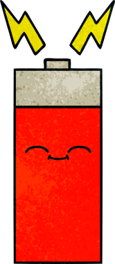 Bir insanın çizdiği pilin retro grunge desen karikatürü