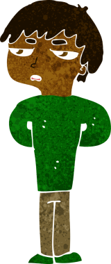 Bir insan tarafından çizilmiş anti sosyal çocuk çizgi filmi.