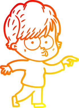 Bir insan tarafından çizilmiş bir karikatür kadın çizimi