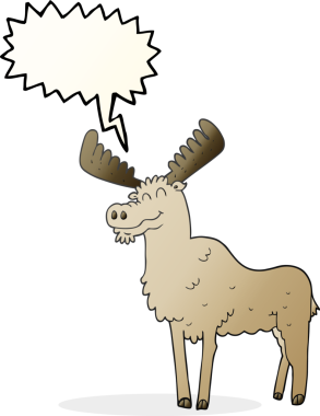 Bir insan tarafından çizilmiş serbest konuşma kabarcığı çizgi film geyiği