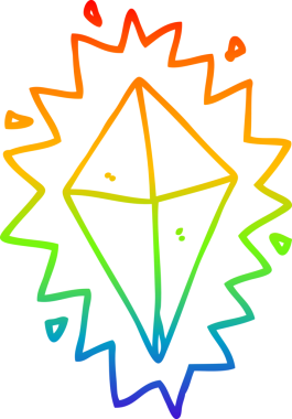 gökkuşağı gradyanı çizimi bir insan tarafından çizilmiş bir karikatür elması