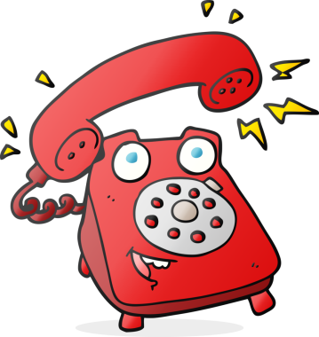Bir insan tarafından çizilmiş karikatür çizilmiş telefon.