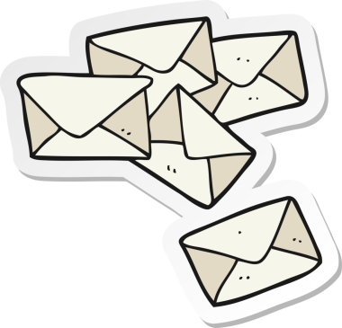 Bir insan tarafından çizilmiş karikatür etiketi.