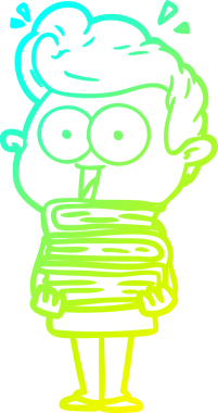 Bir insan tarafından çizilmiş soğuk çizgi çizgi film karakteri.