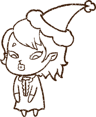 Bir insan tarafından çizilmiş Noel Vampiri Kömürü