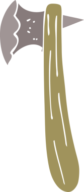 Bir insan tarafından çizilmiş eski baltayı karala