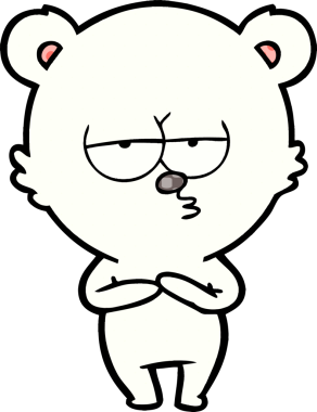 Bir insan tarafından çizilmiş kutup ayısı karikatürü