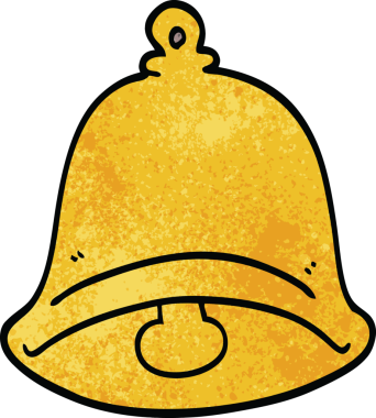 Bir insan tarafından çizilmiş karalama zili.