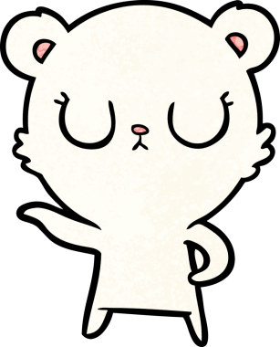 Bir insan tarafından çizilmiş kutup ayısı karikatürü