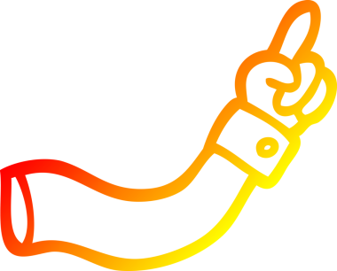 Bir insan tarafından çizilmiş bir çizgi filmin sıcak gradyan çizimi