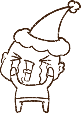 Bir insan tarafından çizilmiş Noel Adamı Kömürü