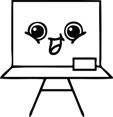 Bir insan tarafından çizilmiş karatahta çizimi