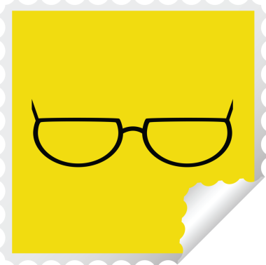 Bir insan tarafından çizilmiş grafiksel kare çıkartma damgası