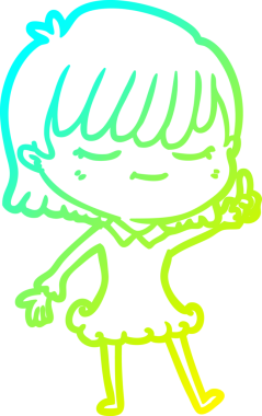 Bir insan tarafından çizilmiş bir karikatür kadın çizimi.