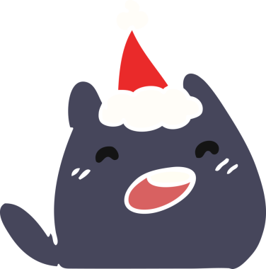 Bir insan tarafından çizilmiş kawaii kedisinin el çizimi karikatürü.