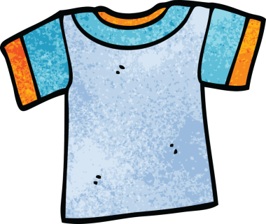 bir insan tarafından çizilmiş karikatür tişörtü