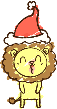 Bir insan tarafından çizilen Noel Aslanı Tebeşiri