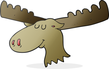 Bir insan tarafından çizilmiş serbest çizgi film geyiği.