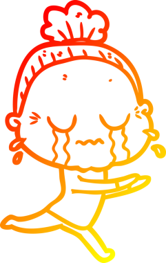 Bir insan tarafından çizilmiş, ağlayan bir karikatür çizimi.