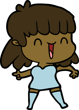 Bir insan tarafından çizilmiş karikatür kadın.