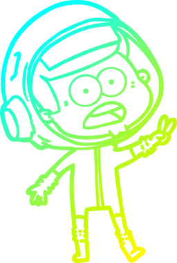 Bir insan tarafından çizilen soğuk gradyan çizgi çizimi bir astronotu şaşırttı.