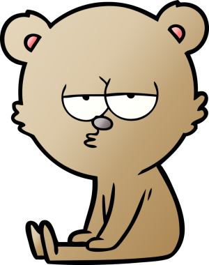 Bir insan tarafından çizilmiş bir çizgi film karakteri.