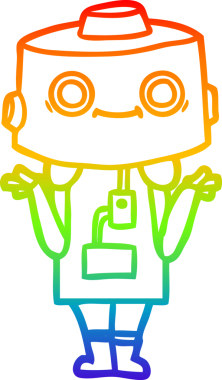 gökkuşağı gradyan çizgisi bir insan tarafından çizilmiş robot çizgi